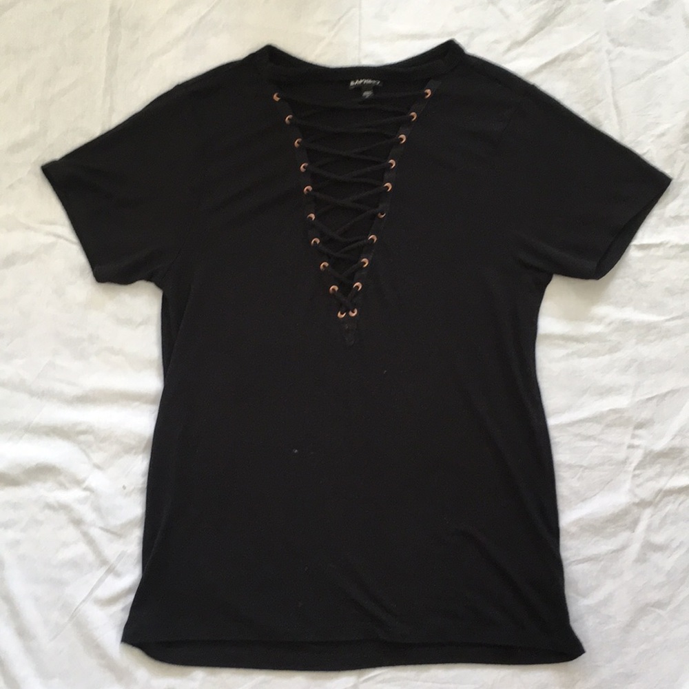 Express crisscross plunge top -xs